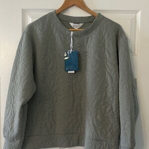 Market & Spruce Olive Quilted Men's Crewneck Sweater